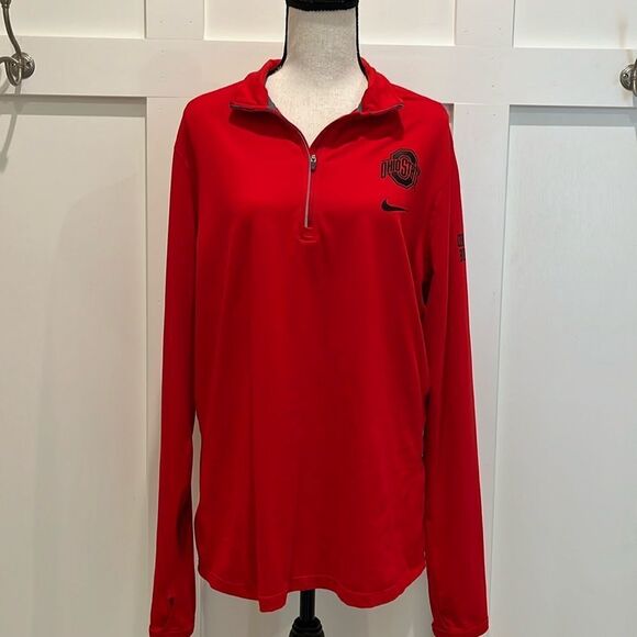 Nike Dri-Fit Ohio State Buckeyes 1/4 Zip Pullover - Picture 1 of 9